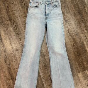 Levi's Light Blue High-Rise Flare Jeans